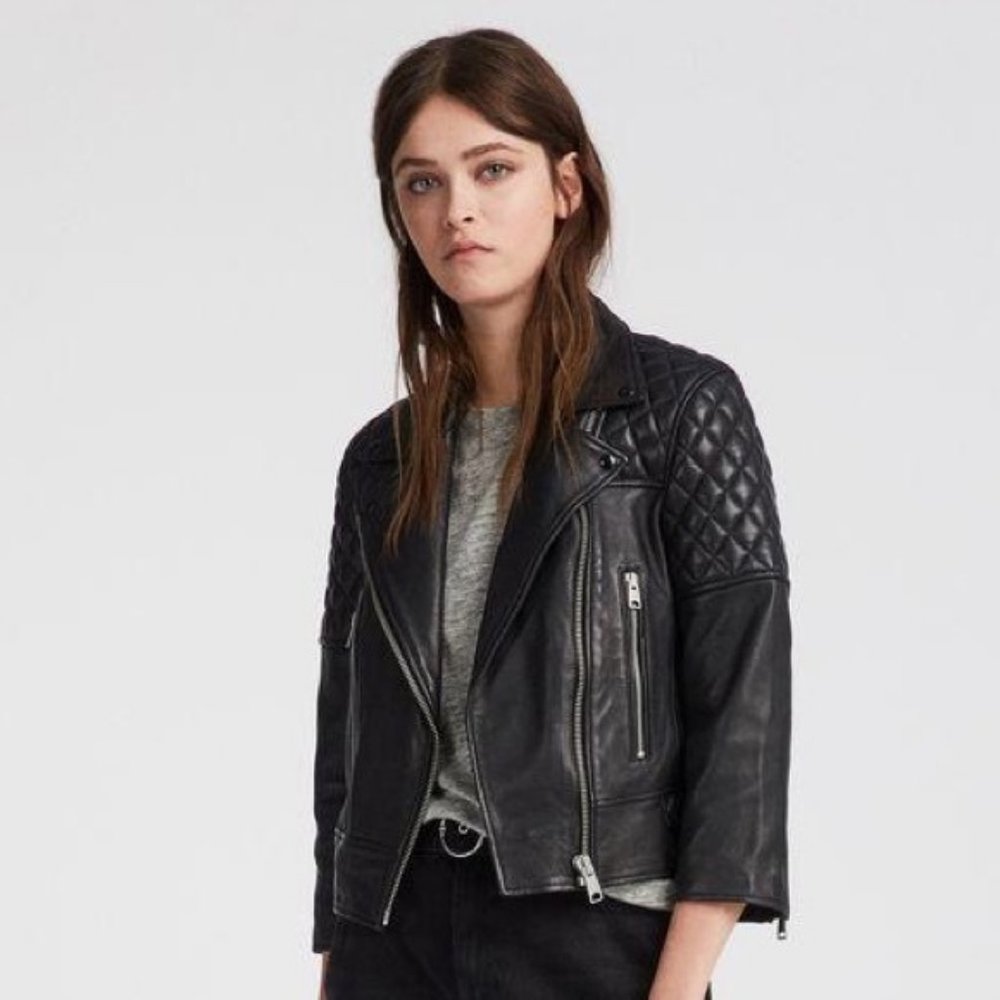 Allsaints Beattie Leather Biker Jacket